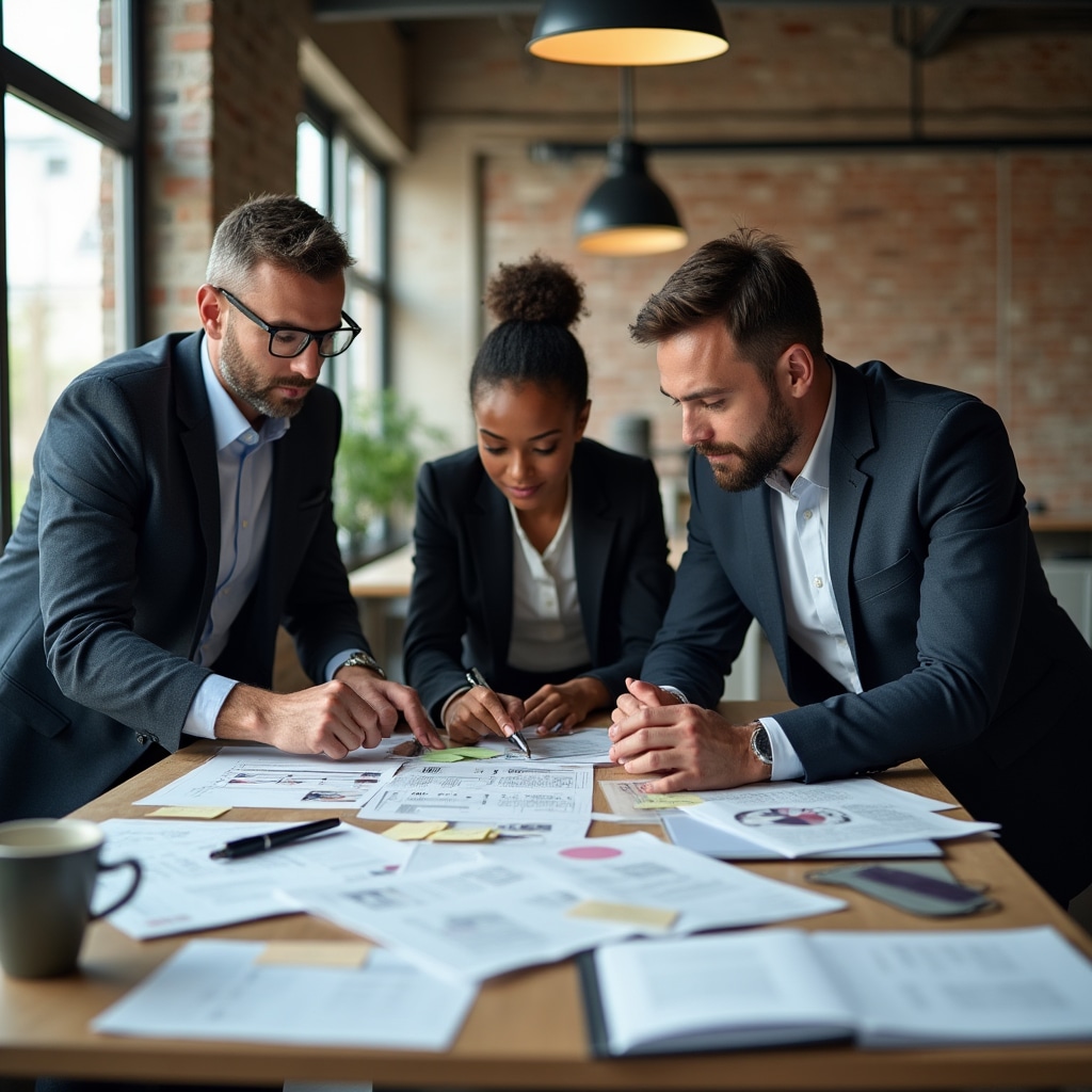Team collaborating on project documentation