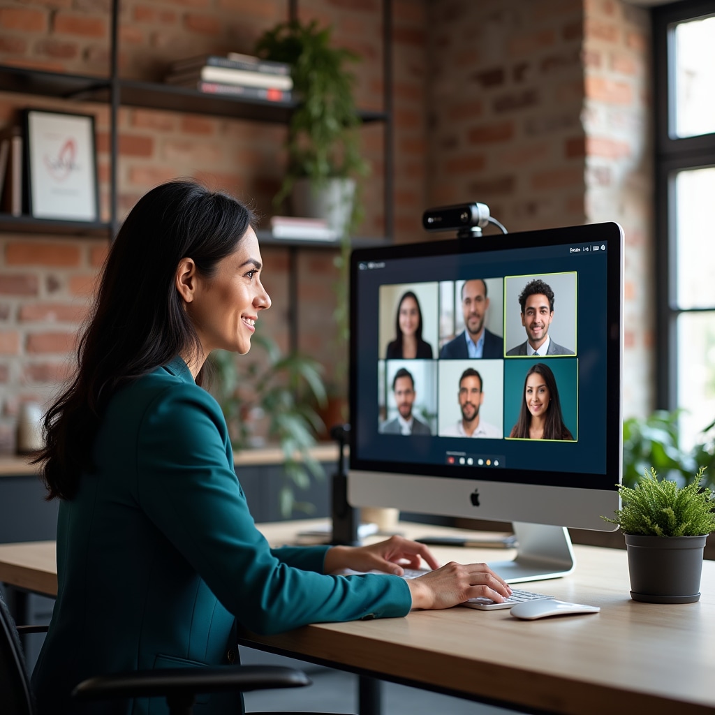 Professional video conference meeting